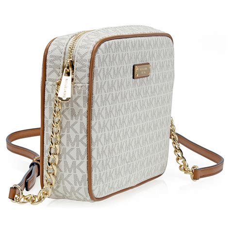 michael kors hamilton crossbody brown|michael kors vanilla jet set.